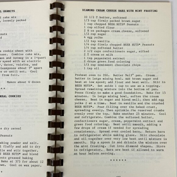 Beer Nuts Recipe Book Cookbook for Flavored Peanuts 1986 Spiral Bound - Picture 8 of 9